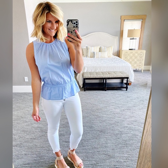 Treasure & Bond Sleeveless Peplum Top - Picture 3 of 7